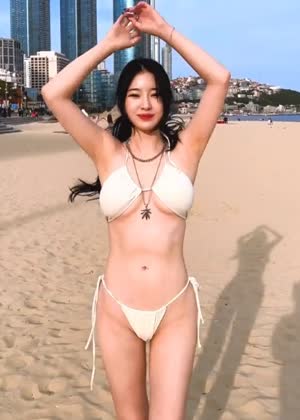 해운대간 모델 김우현 비키니 언더붑 몸매